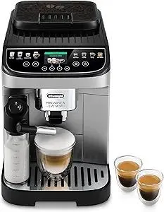 De'Longhi Magnifica Evo Next Fully Automatic Espresso Machine - Programmable Coffee Maker with Grinder and Milk Frother - Hot & Cold Brewer for Espresso, Latte, Cappuccino, Americano, Tea and More