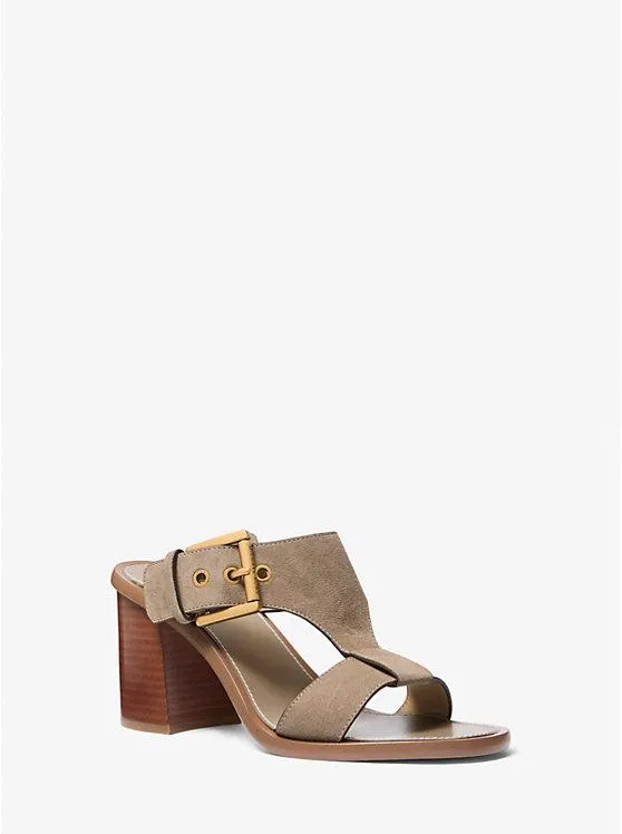 Irene Suede Block Heel Sandal