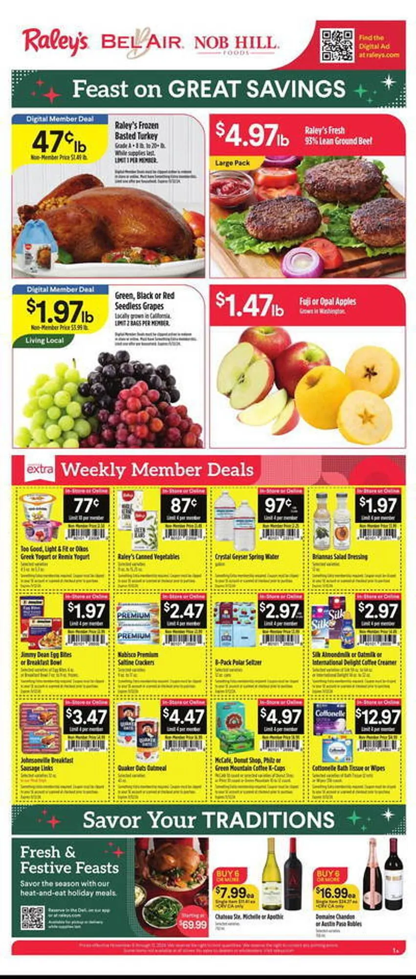 Weekly ad Nob Hill Weekly Ad from November 6 to November 12 2024 - Page 1