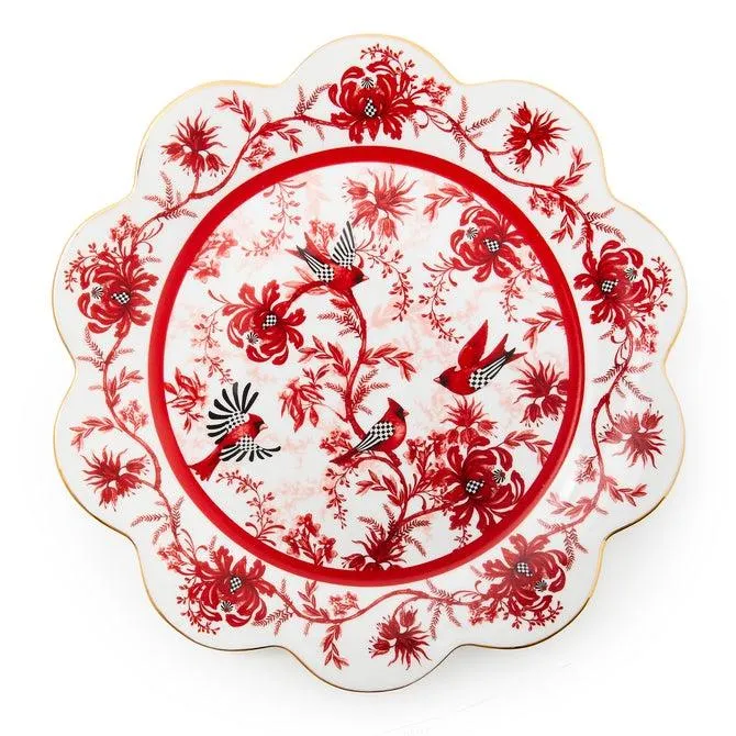Cardinal Toile Dinner Plate