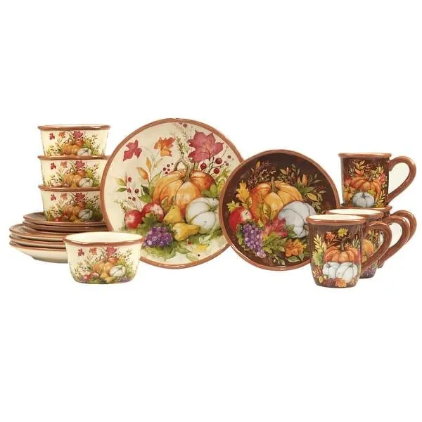 Certified International Havest Blessings 16pc Dinnerware Set, Service for 4