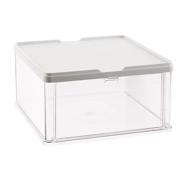 The Container Store Manhattan Modular Storage Drop-Front Bin with Lid