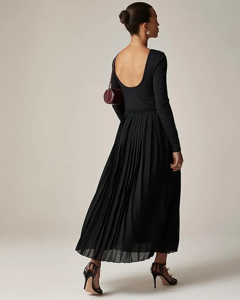 Pleated ballet dress in stretch cotton blend