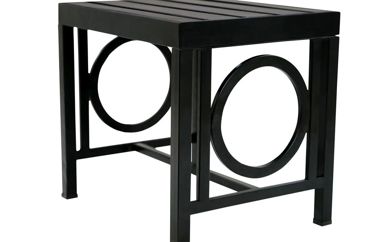 Grammercy Outdoor Side Table, Black