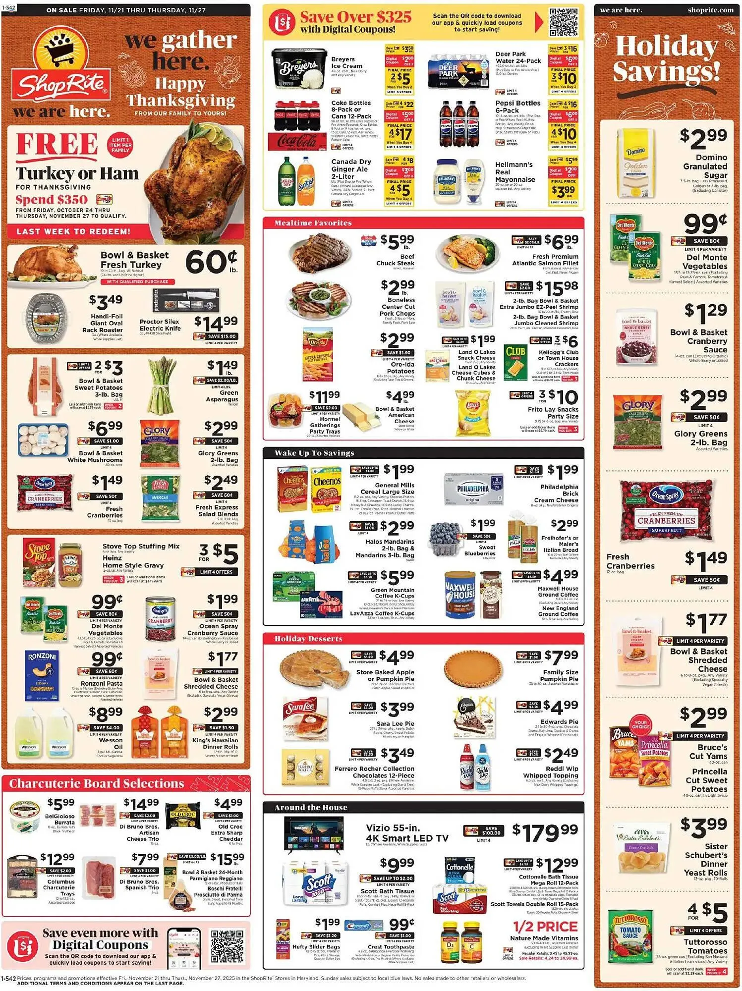 Weekly ad ShopRite flyer from November 21 to November 27 2025 - Page 1
