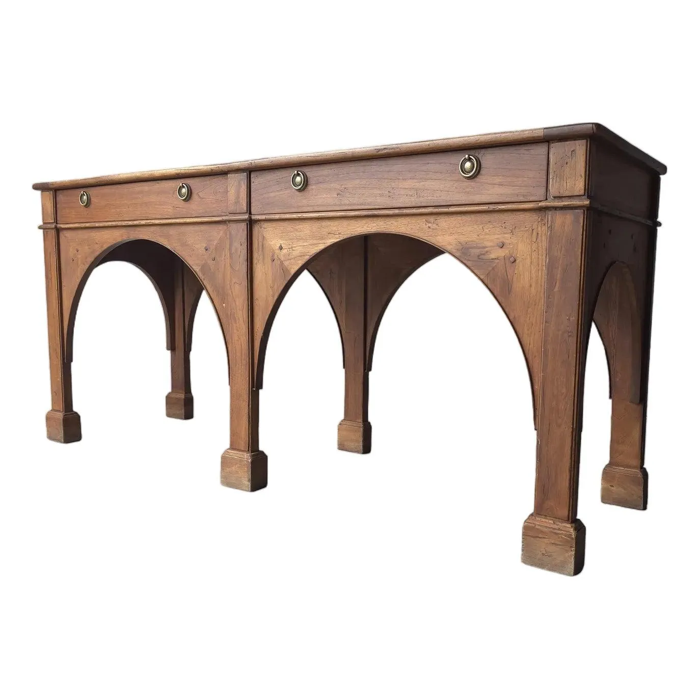 Vintage European Arched Comptoir Console Sofa Table