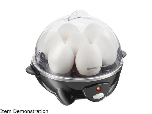 Hamilton Beach 25507 3-in-1 Egg Cooker with 7 Egg Capacity, Black