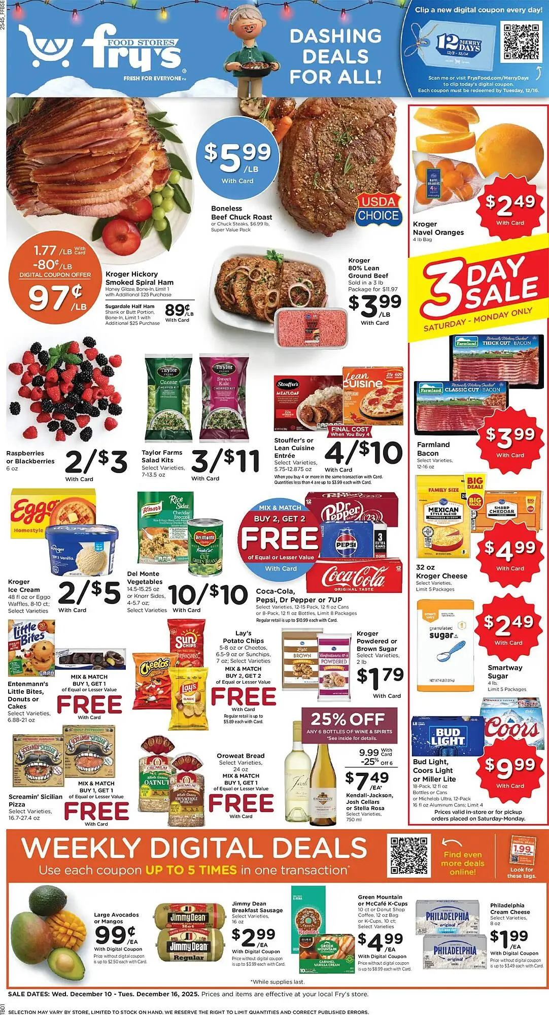 Weekly ad Fry's weekly ad from December 10 to December 16 2025 - Page 1