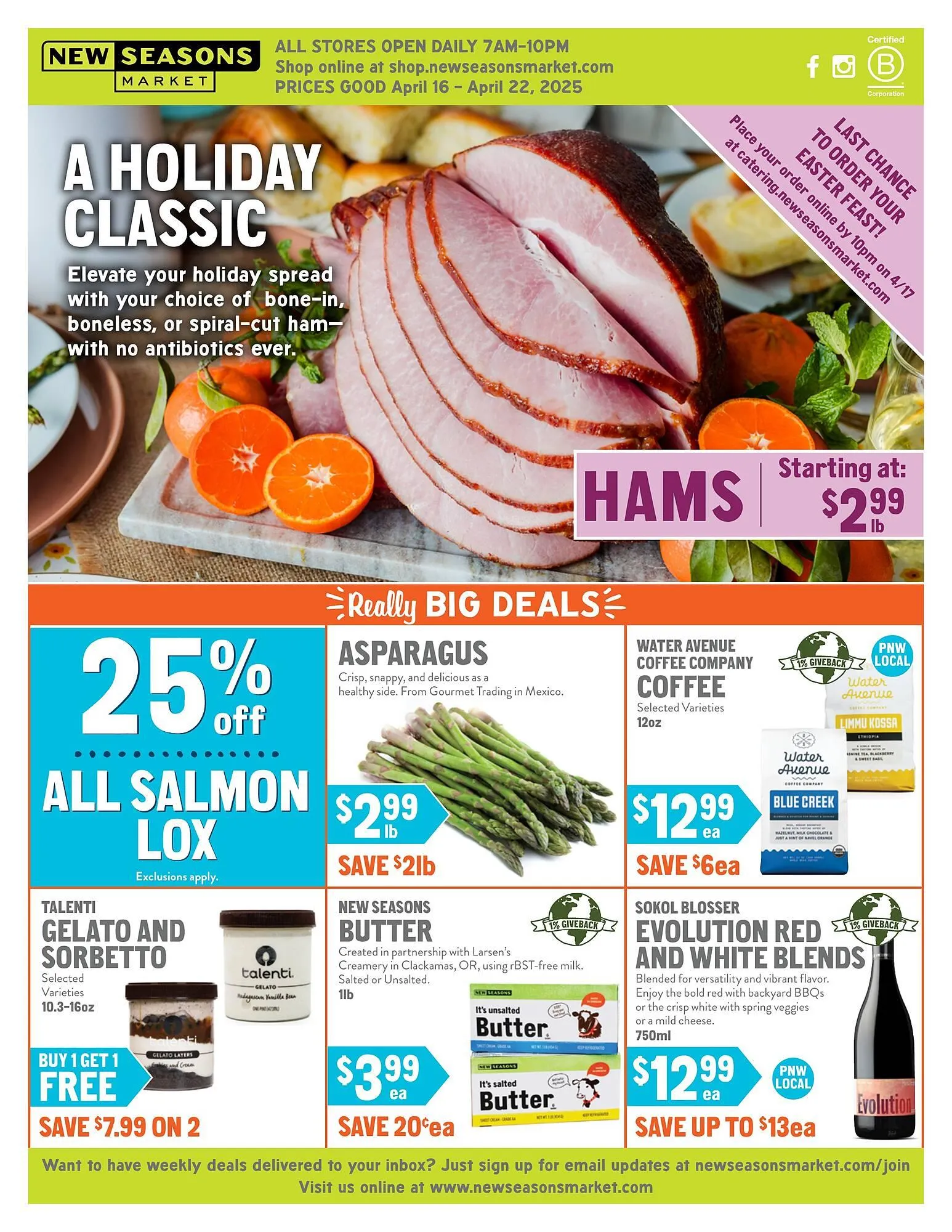 Weekly ad New Seasons Market ad from April 16 to April 22 2025 - Page 1