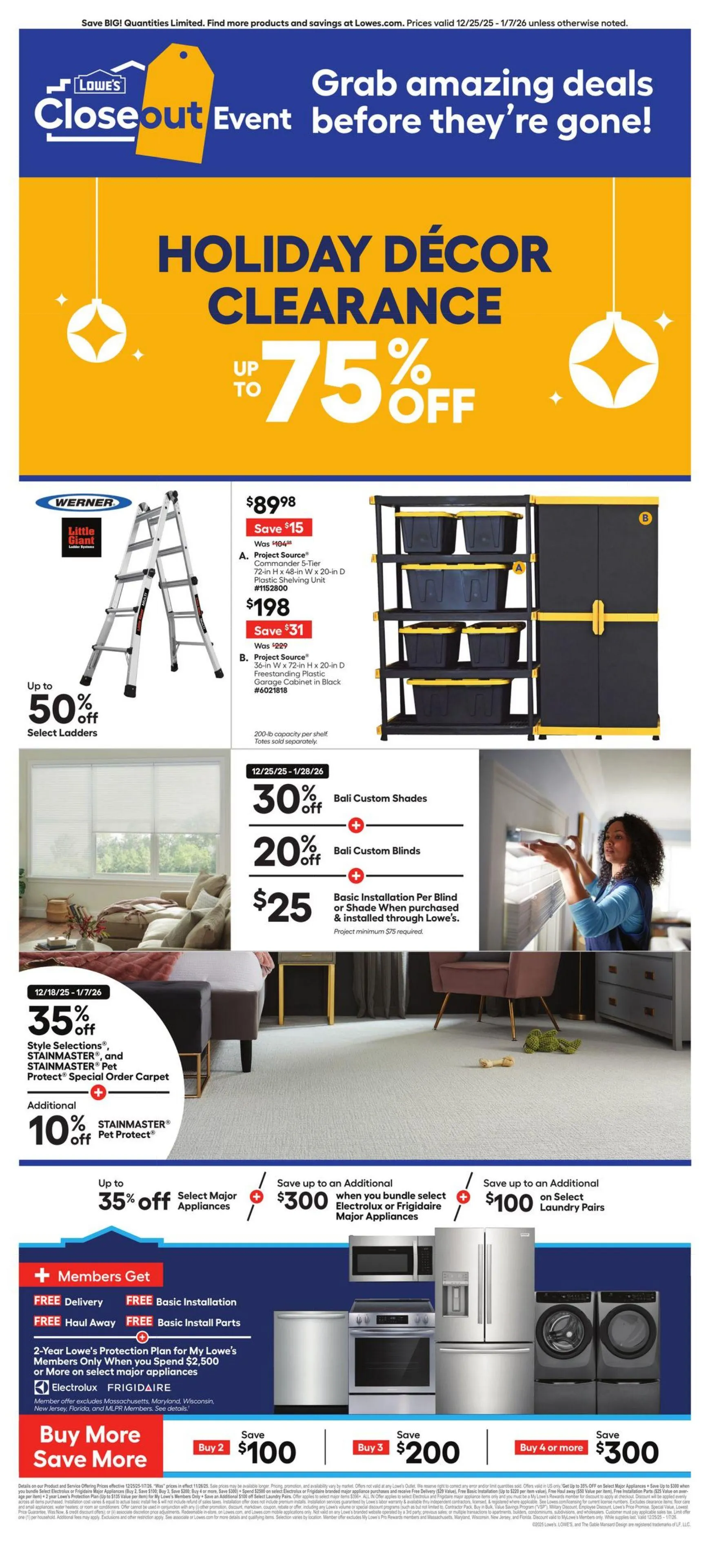 Weekly ad Lowe's from December 25 to January 7 2026 - Page 1