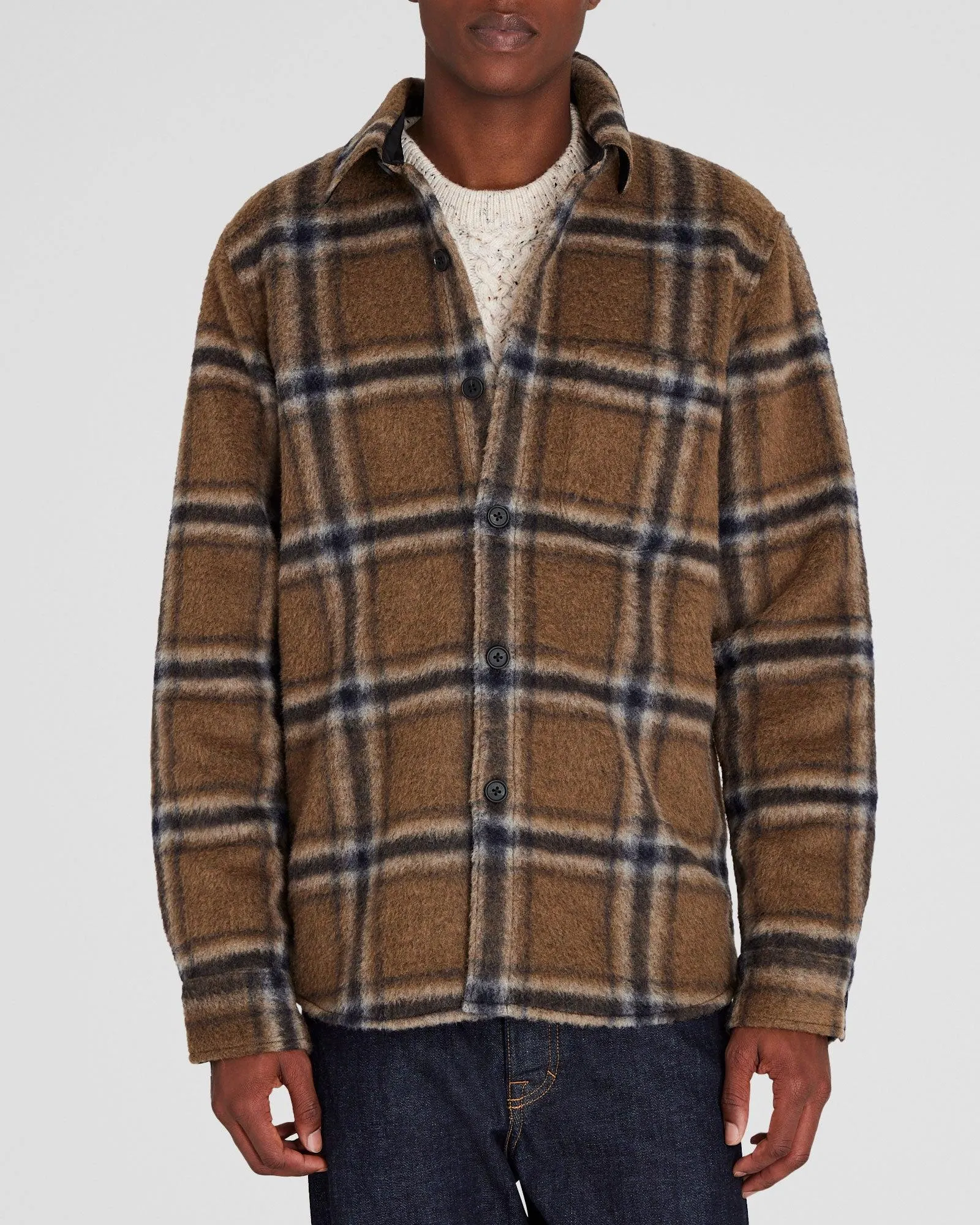 Long-Sleeve High-Texture Shirt Jacket