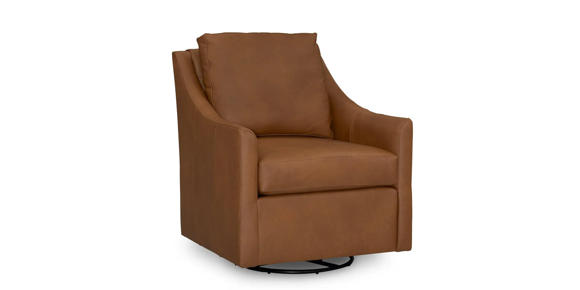 Sloan Leather Swivel Glider