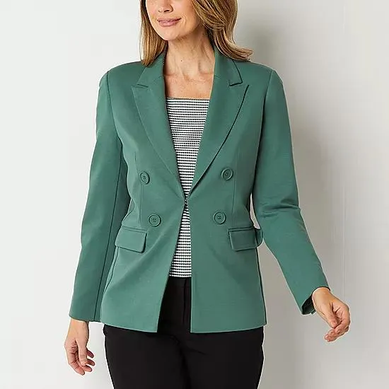 Liz Claiborne Ponte Womens Classic Fit Blazer