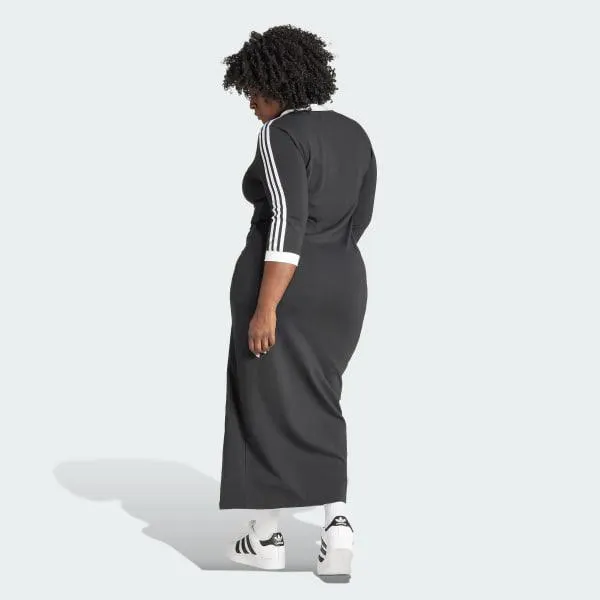 Adicolor Classics 3-Stripes V-Neck Maxi Dress (Plus Size)