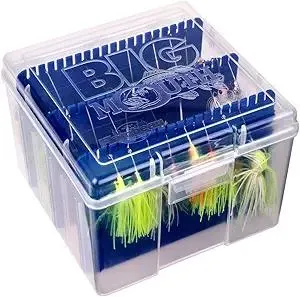 Flambeau Outdoors 00330 Medium Spinnerbait Box, Fishing Bait and Lure Organizer, Clear