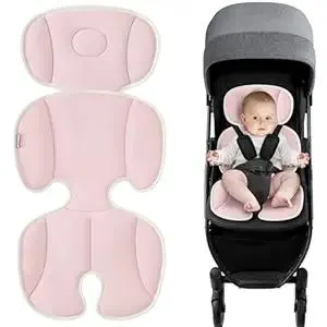 Baby Stroller Cooling Pad Universal Soft Cooler Pad Breathable Adjustable Car Seat Liner Detachable 2-Piece Cooling Cushion Fits Strollers, Car Seat, High Chair, Bassinet, Swing