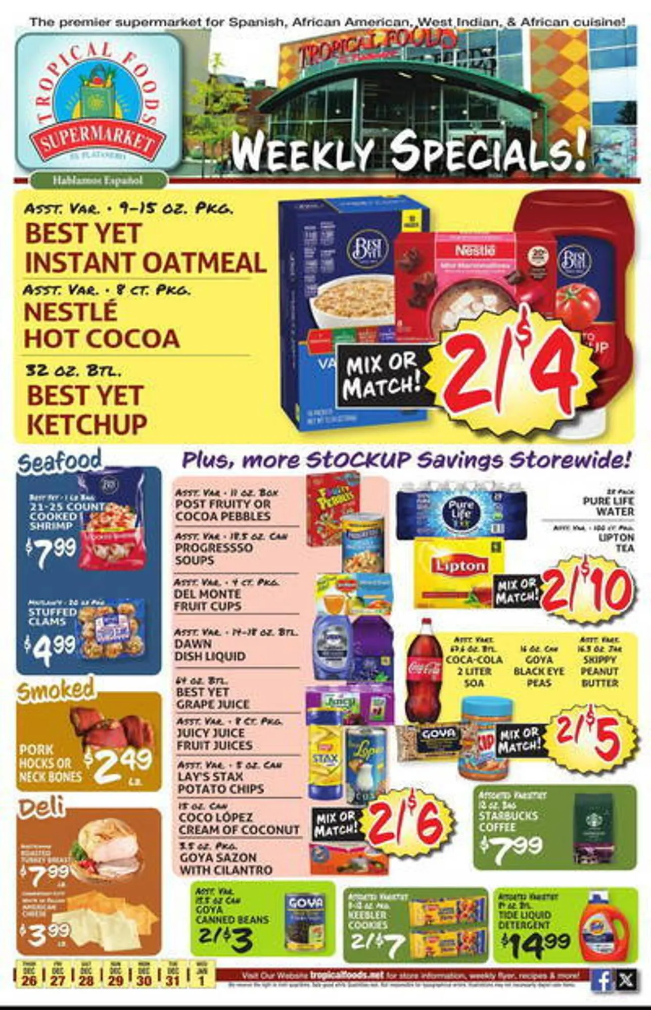 Tropical Foods Supermarket Weekly Ad - 1