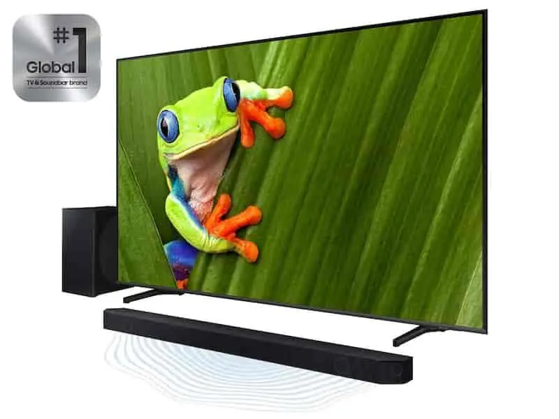 85" QLED 4K TV with 5.1.2 ch. Wireless Dolby ATMOS Soundbar
