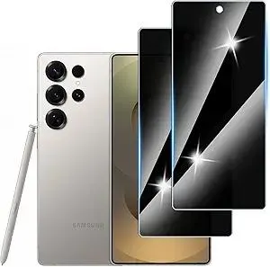 [2 Pack] Privacy Screen Protector for Samsung Galaxy S25 Ultra, Anti-Scratch, Anti Spy, 9H Hardness,Bubble Free,Tempered Glass Screen Protector for Samsung Galaxy S25 Ultra