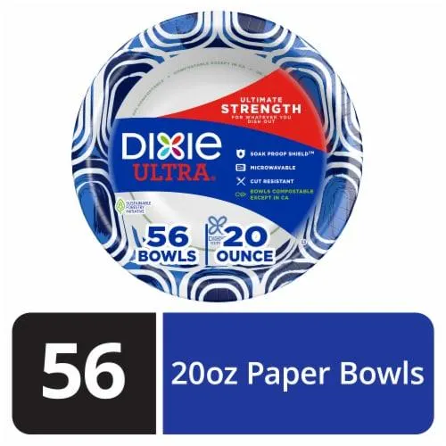 Dixie Ultra® Ultimate Strength Compostable Paper Bowls