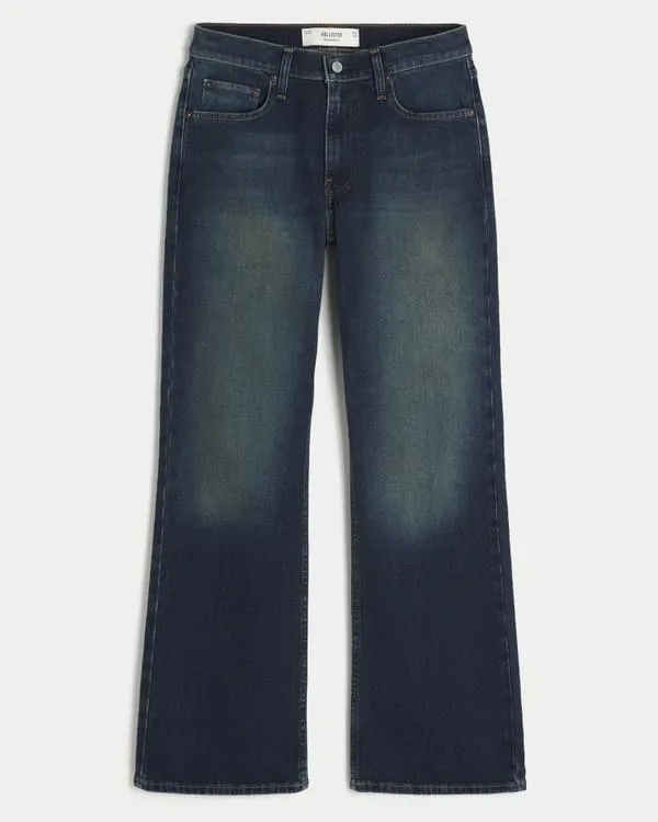 Dark Wash Relaxed Bootcut Jeans