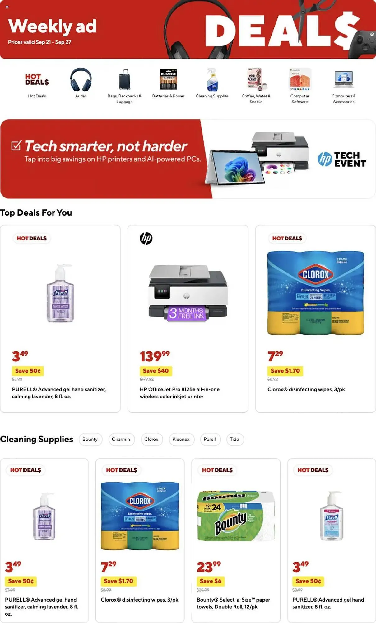 Weekly ad Staples weekly ad from September 21 to September 27 2025 - Page 1