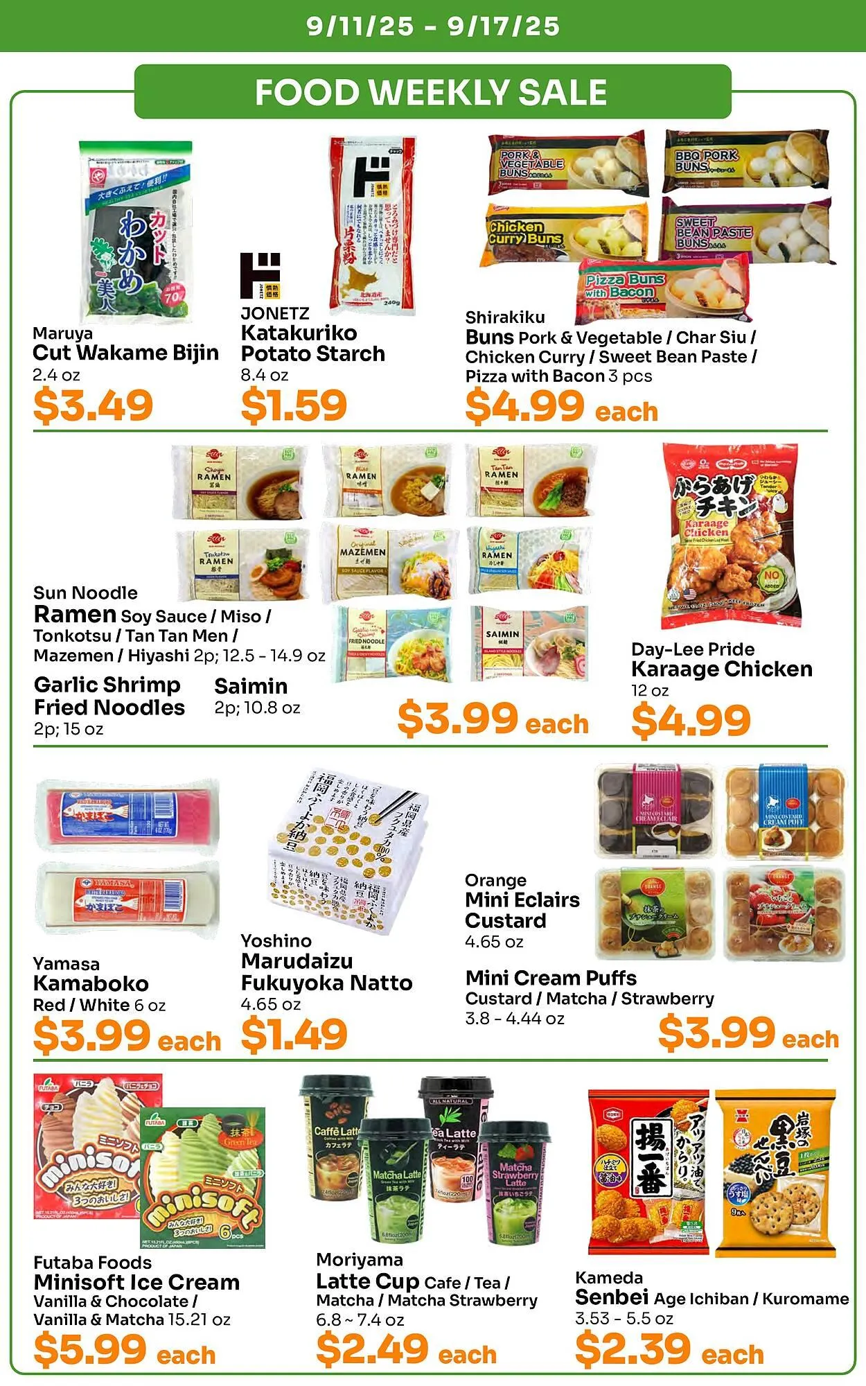 Weekly promotion Tokyo Central Specialty Market weekly ad spanning from September 11 to September 17 2025 - Page 3 for Catalogue 365