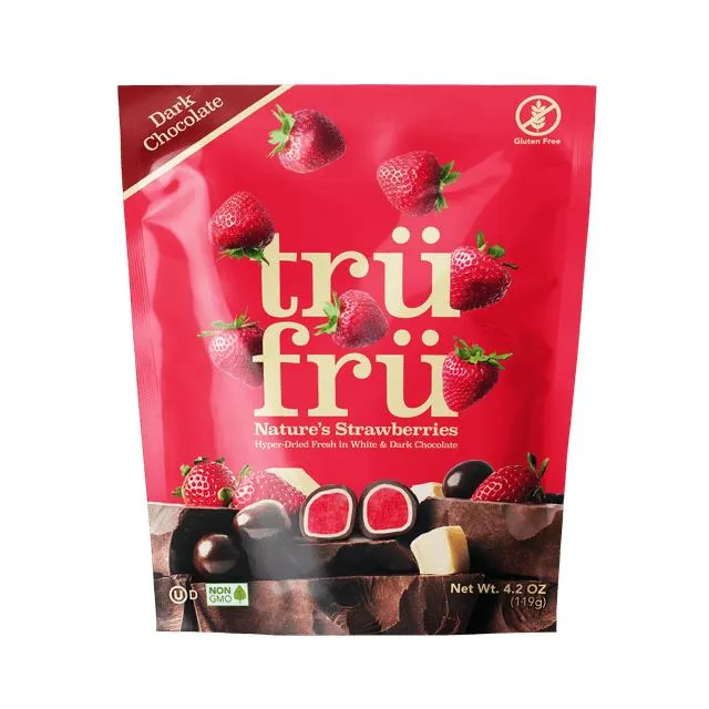 Tru Fru Gluten Free Dark Chocolate Dipped Freeze-Dried Strawberries, 4.2oz