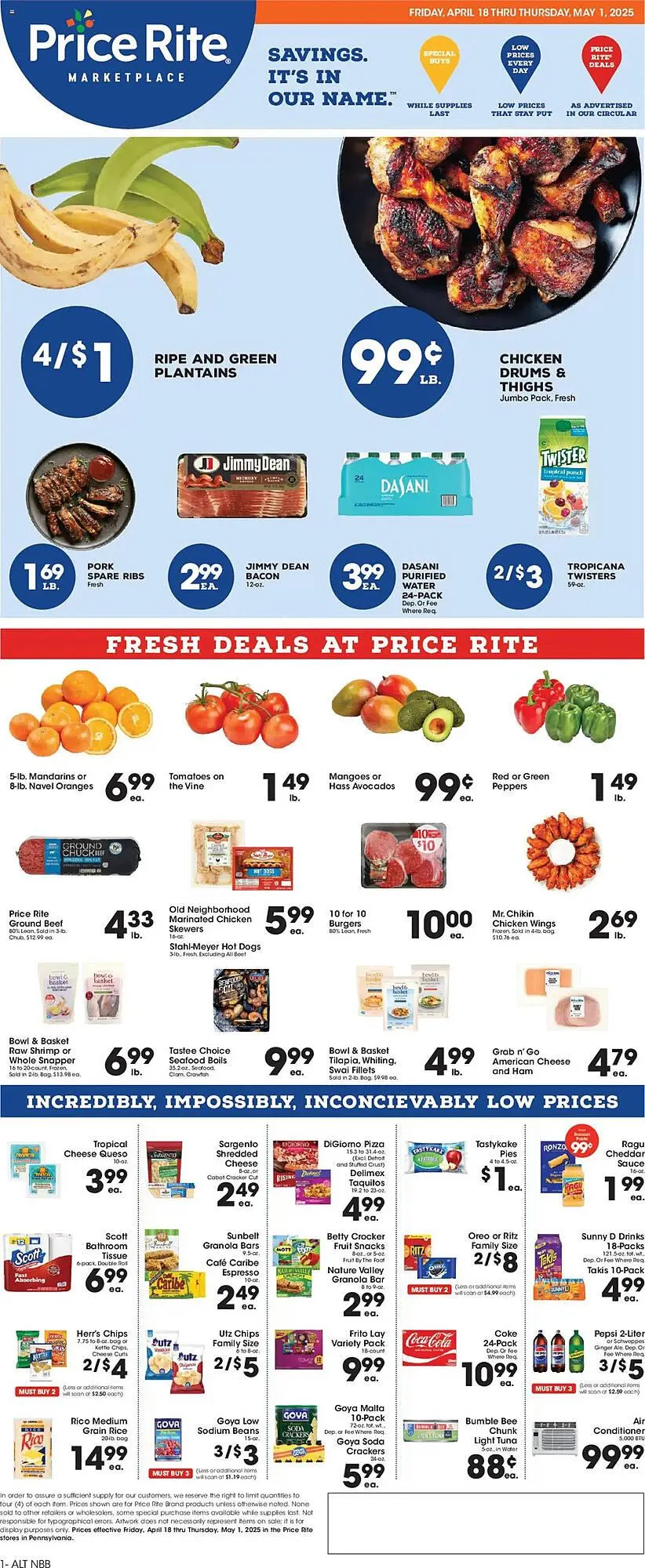 Weekly ad Price Rite Weekly Ad from April 18 to May 1 2025 - Page 1