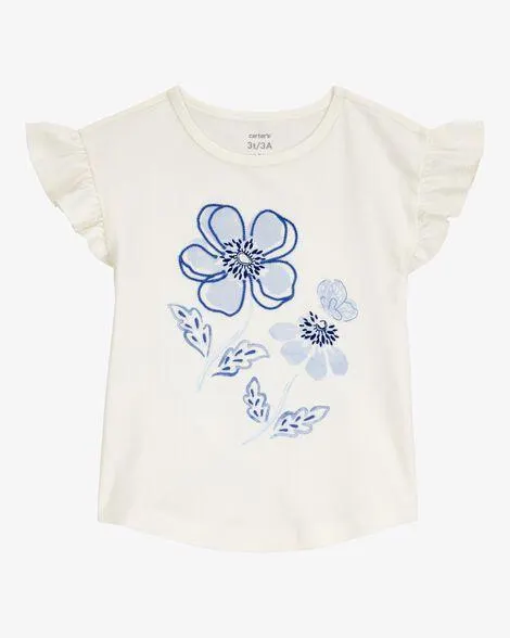 Baby Short-Sleeve Fashion Top - White