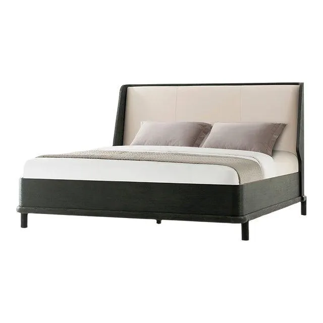 Dark Modern Oak Bed