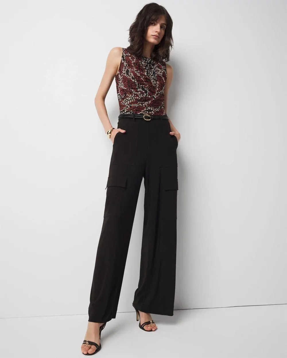 Utility Wide-Leg Jersey-Knit Pant