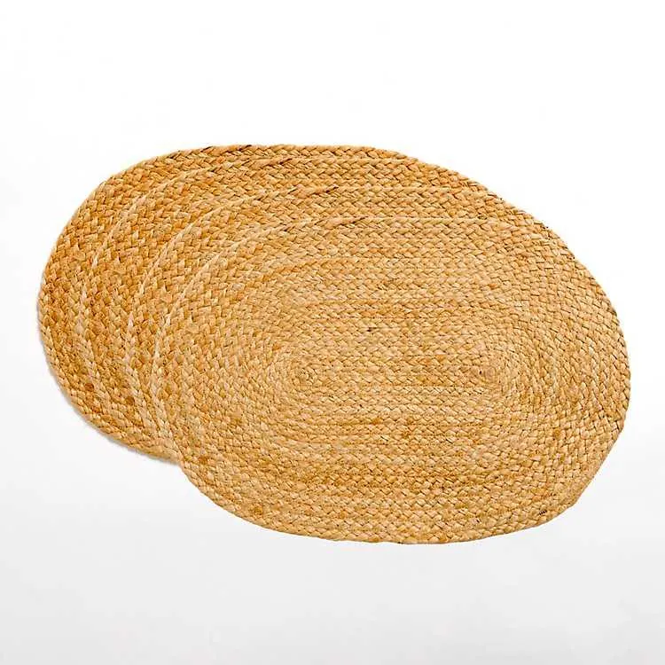 Oval Jute Placemats, Set of 4