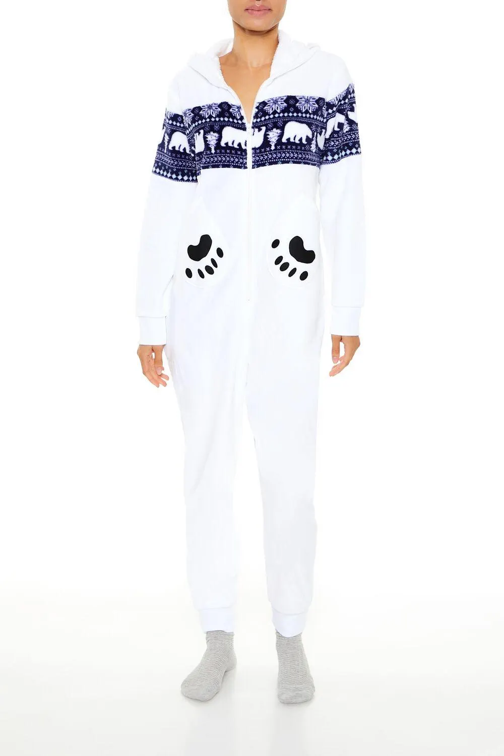 Hooded Polar Bear Jumpsuit