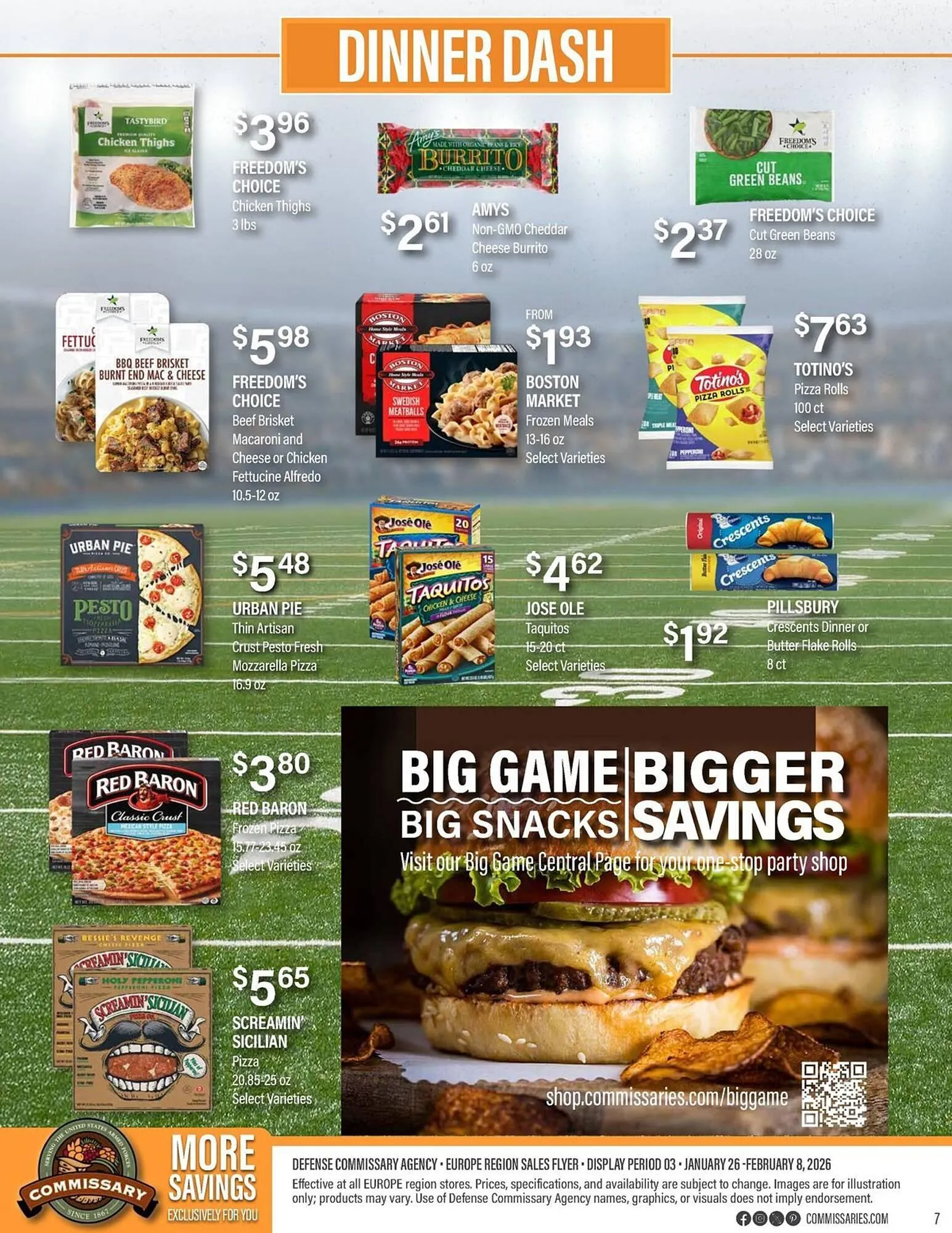 Weekly promotion Commissary weekly ad spanning from January 26 to February 8 2026 - Page 7 for Catalogue 365