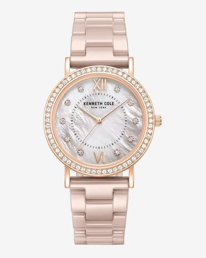 Patterned Pearl Ceramic Bracelet Watch