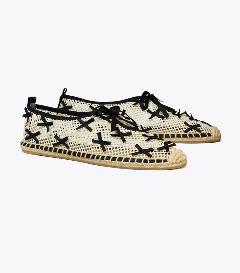 MINI BOW MESH ESPADRILLE