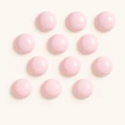 Mini Pink Enamel Button Magnets (Pack of 12 pieces)