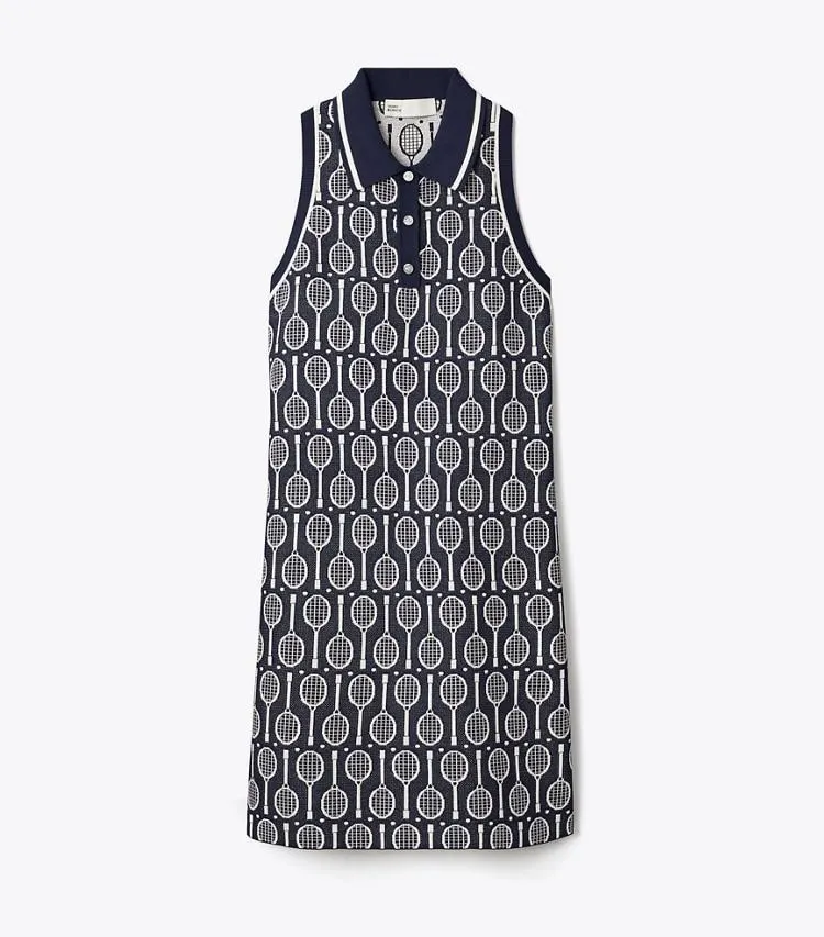 TECH KNIT POLO TANK DRESS