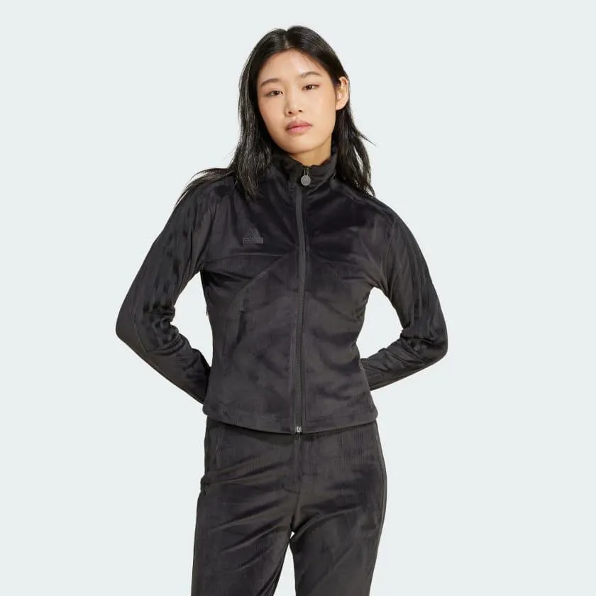 Tiro Cut 3-Stripes Stretchy Velour Track Jacket