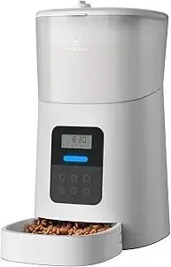 PETLIBRO Automatic Cat Feeder, 6L Auto Pet Cat Dry Food Dispenser with Clog-Free Design, Low Food LED Indication, 0-50 Portion Control for 1-6 Meals Daily, 10s Voice Recorder for Small & Medium Pets