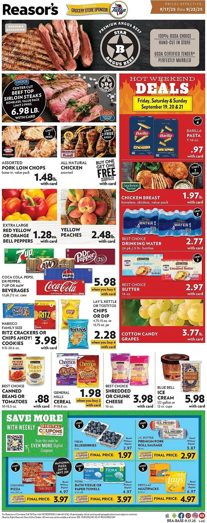 Weekly ad Reasors weekly ad from September 17 to September 23 2025 - Page 1
