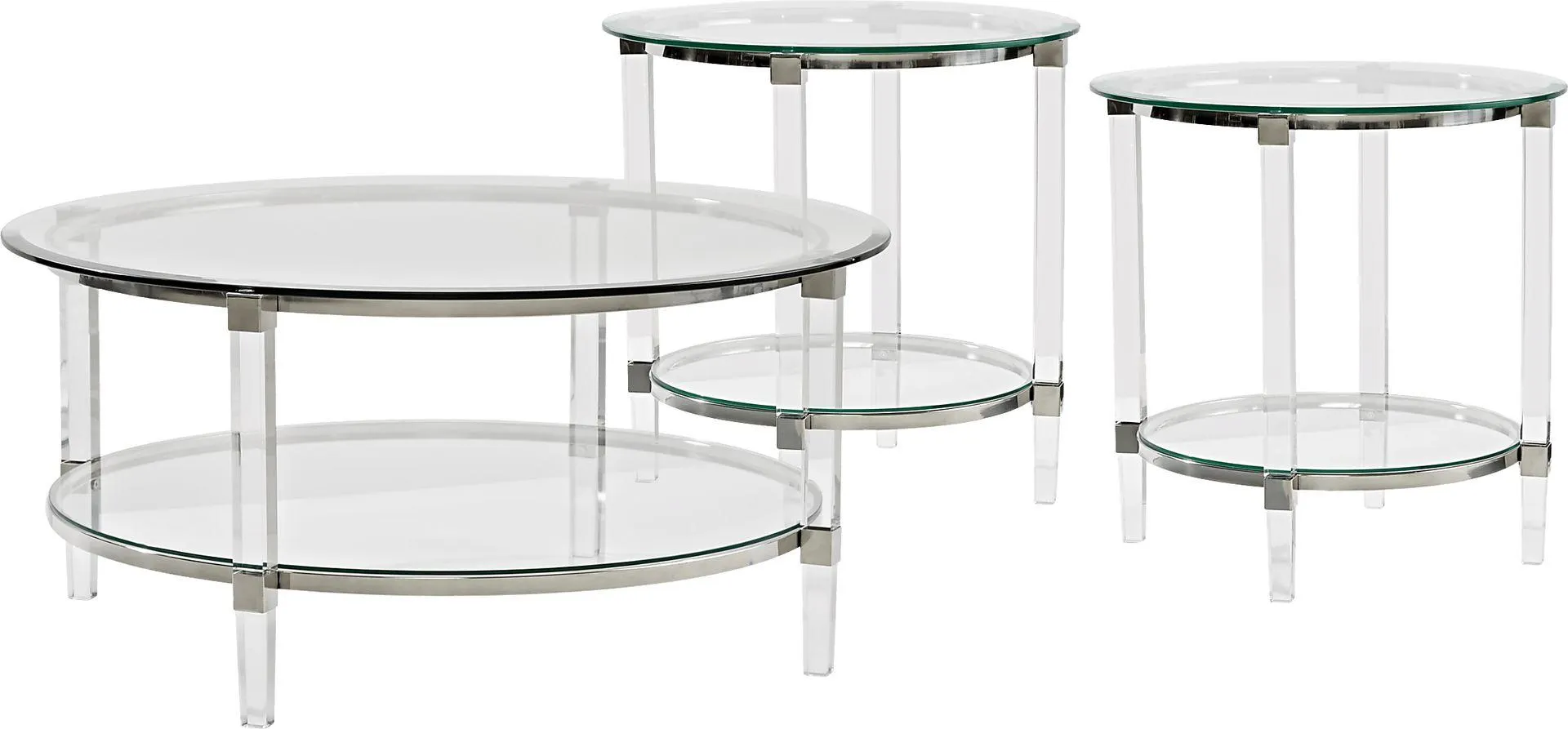 Varna Silver 3 Pc Round Table Set