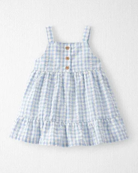 Baby Girl Seersucker Dress Made with Organic Cotton