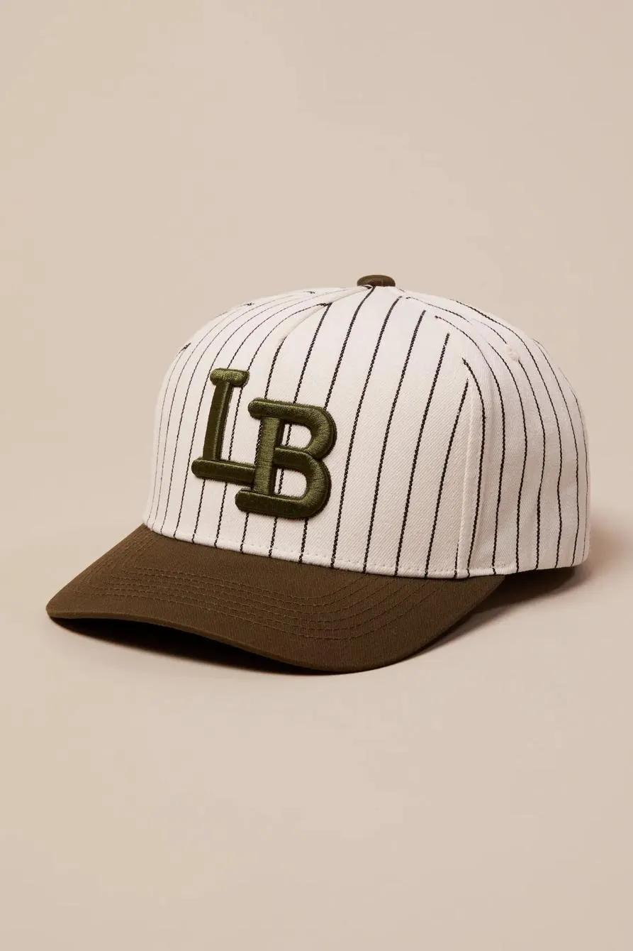 pinstripe logo cap