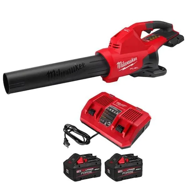 M18 FUEL Dual Battery 145 MPH 600 CFM 18V Brushless Cordless Battery Powered Blower w/(2) 8.0 Ah FORGE Battery, Charger