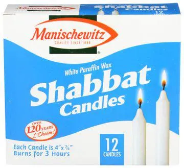 Manischewitz Shabbat Candles Passover,12-count (Pack of8)