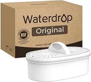 [Original] Waterdrop WD-PF-01A Plus NSF Certified Replacement Filters for All Waterdrop Pitcher Filtration System, Reduces PFAS, PFOA/PFOS, Chlorine, Last Up to 3 Months or 200 Gallons, 1 Pack