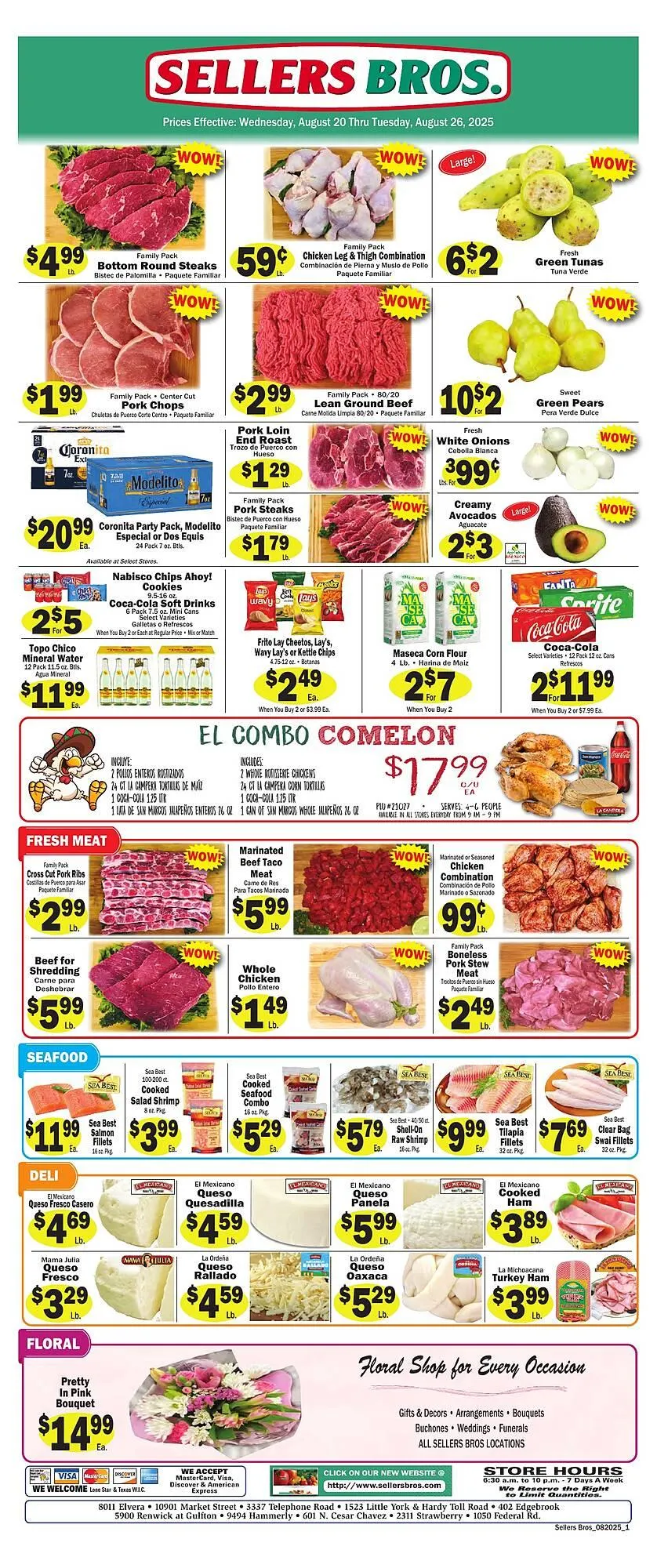 Weekly ad Sellers Bros Weekly Ad from August 20 to August 26 2025 - Page 1