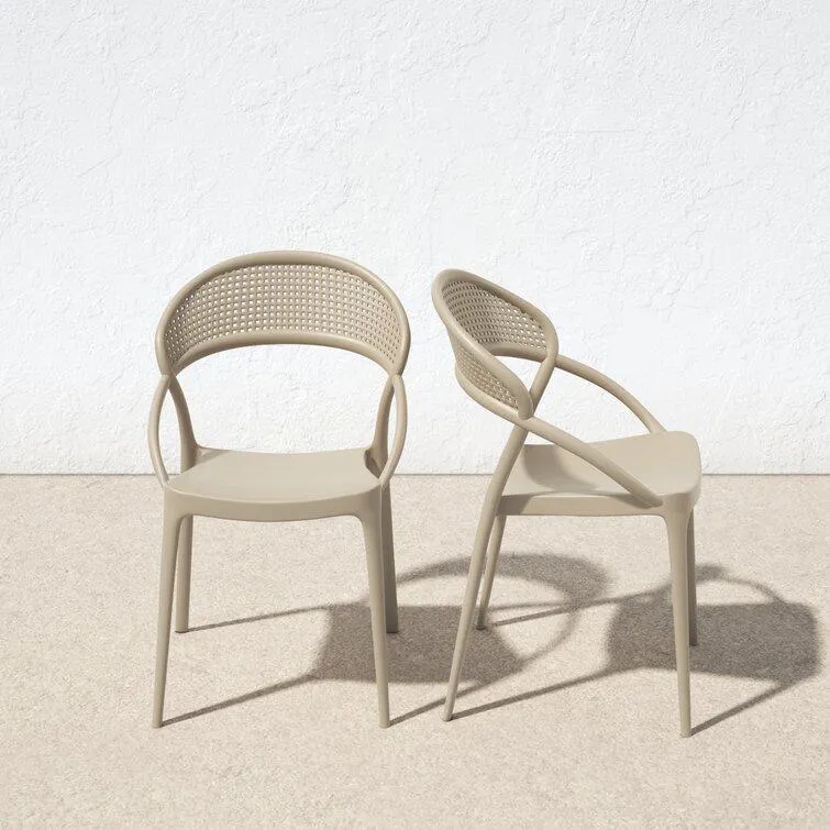 Farrah Outdoor Stacking Dining Armchair (Set of 2)